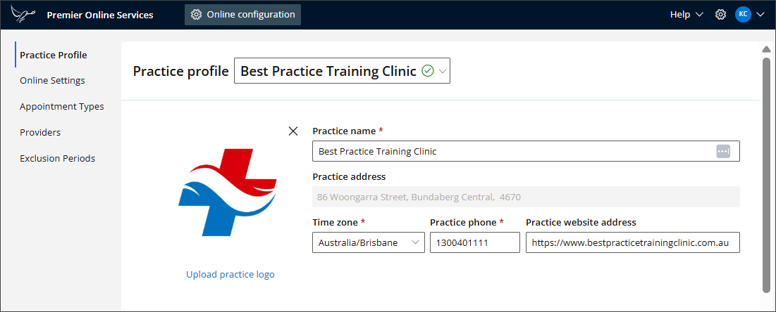 Premiere Online Services after logging in. 