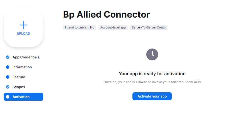Activate your app