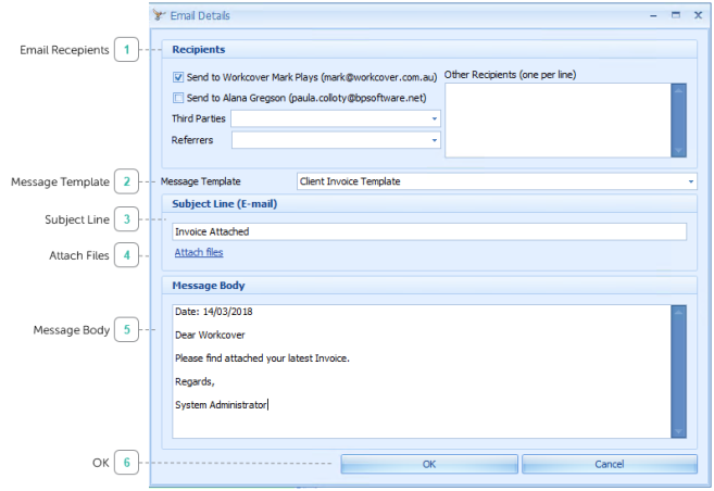 Email an invoice
