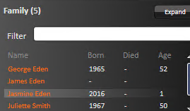 8. Family/Relationship List