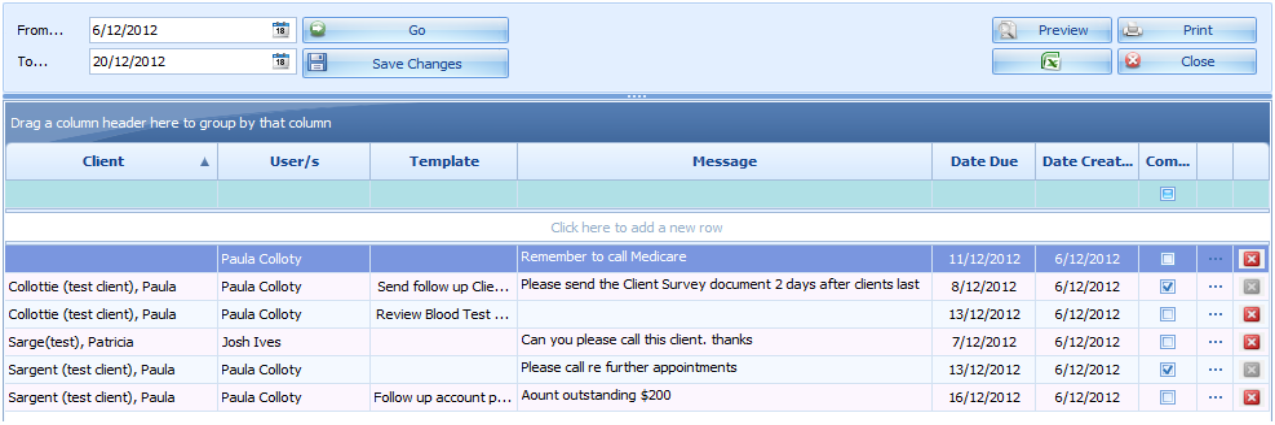 Tasks Master Report