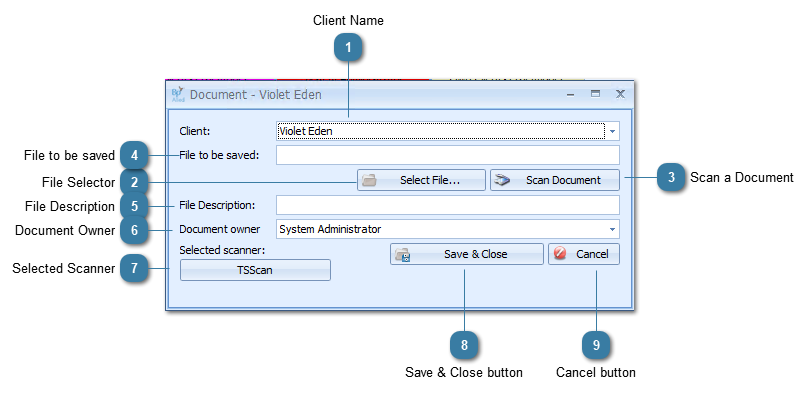 Add a Document to Client Record