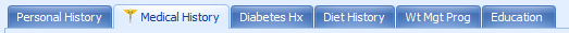2. Client History tabs