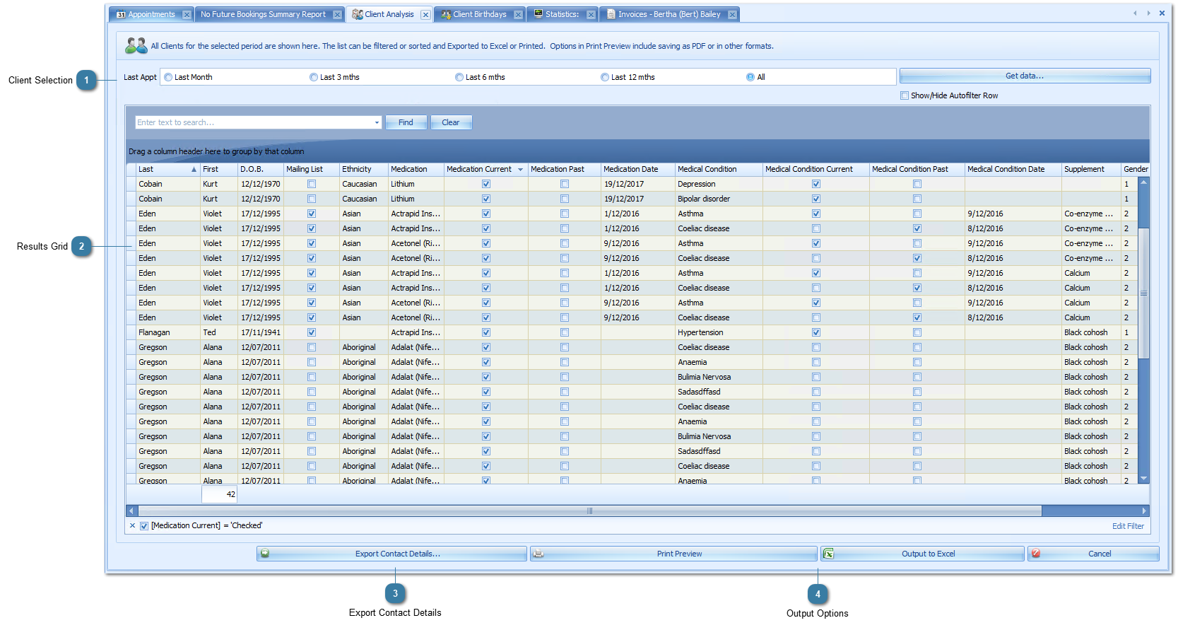 Using the Analysis Report