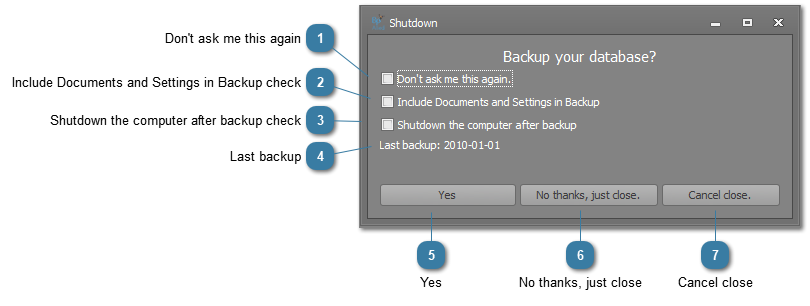 Back up on Shutdown