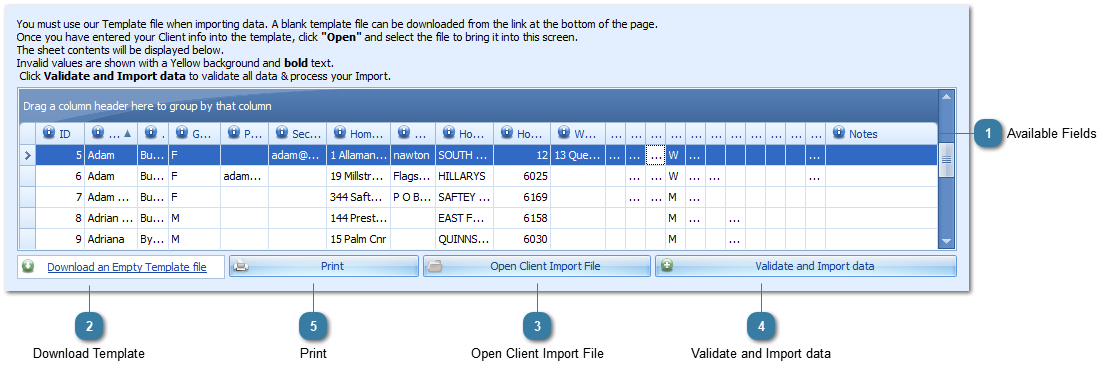 Client Import