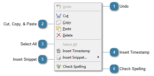 Consultations - Right Click Menu