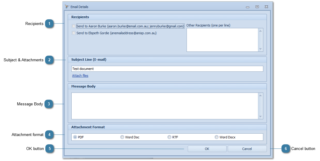 Email a document as an Attachment