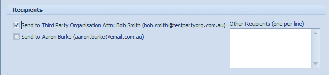 1. Email Recepients