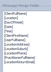 7. Message Merge Fields