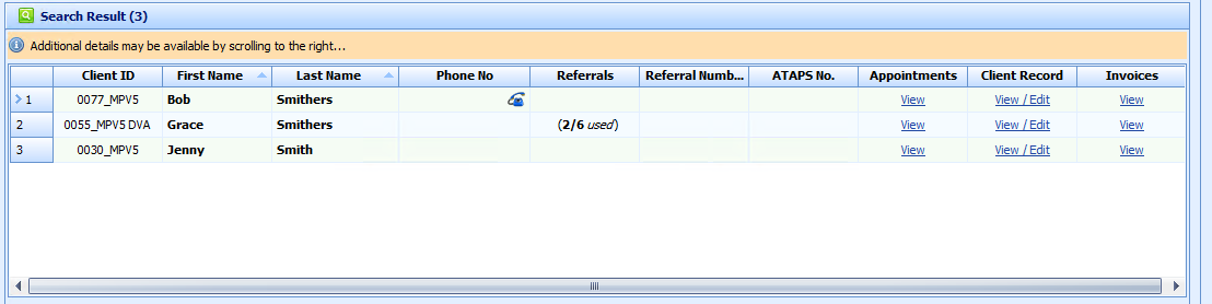 3. Search Results