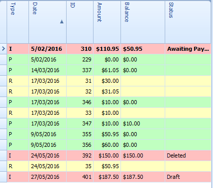 3. Invoice & Payment List