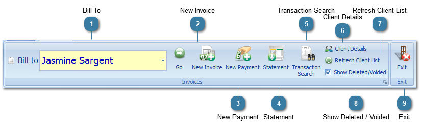 Invoices Navigation Bar