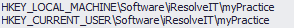1. Registry Settings