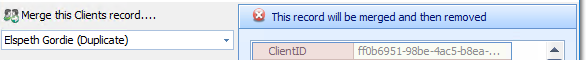 1. Merge this Client's Record