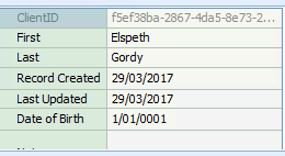 4. Client Details - Record being kept