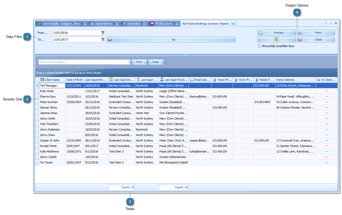 Finding Clients with No Future Bookings