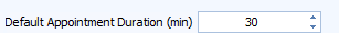 18. Default Appointment Duration