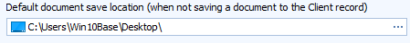 3. Default document save location