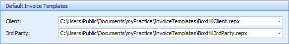 2. Default Invoice templates