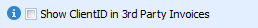 8. Show ClientID in 3rd Party Invoices