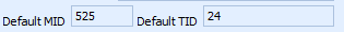 3. Default Merchant and Terminal ID