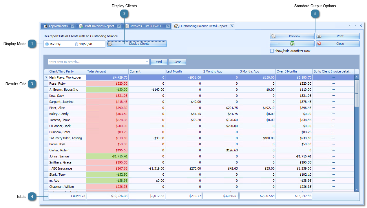 Outstanding Balance - Detail Report