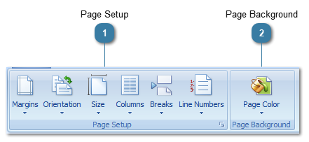 Page Layout Ribbon