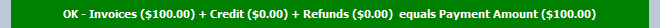14. Payment Balance Summary