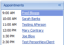 1. Appointment List