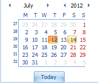 3. Date selector