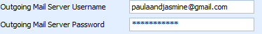 2. Outgoing Mail Server credentials