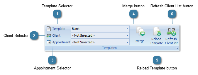 Templates toolbar