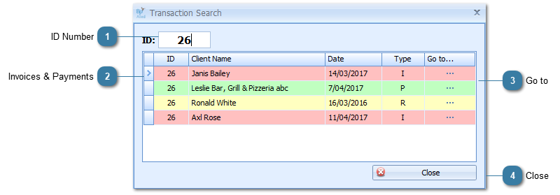 Transaction Search