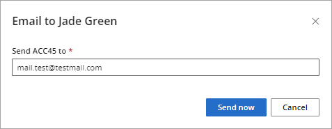 Email a copy of the  ACC45 to the patient