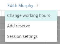 The provider's working hours can be edited by clicking the provider's name in the appointment book.