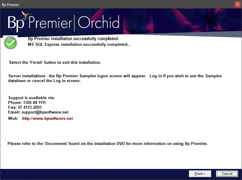 Successful Install Screen Orchid ISO