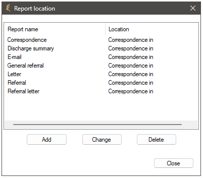 Report location