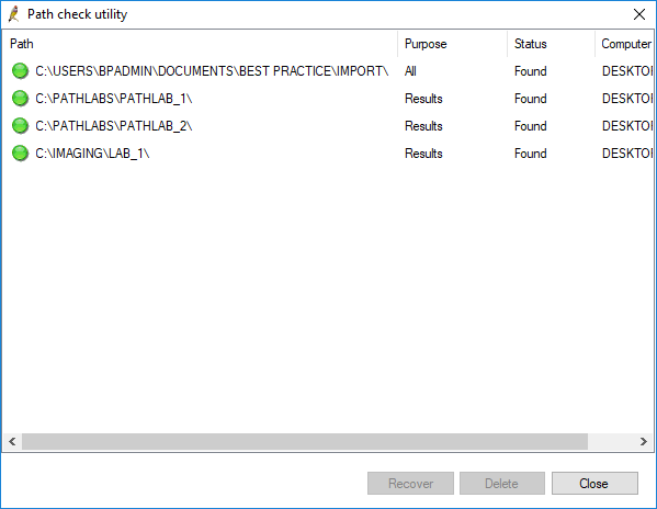 Check paths for resuls import