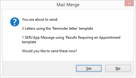 Clinical communication Mail Merge confirm Clinical communication Mail Merge confirm