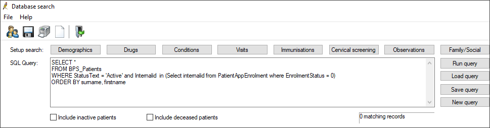 Search the database for BHA enrolments