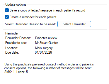 Health awareness update options