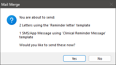 Mail Merge confirm