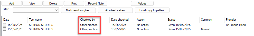 Investigation checked by other practice