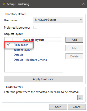 Adding preferred address details for a laboratory configured for Enhanced eOrdering