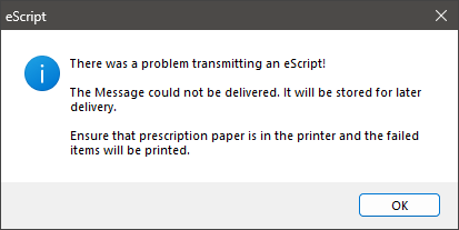 Failed to send the escript