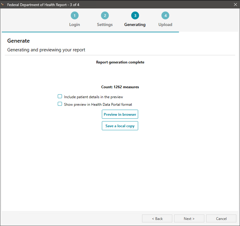 nKPI Report Wizard Generate Report Preview