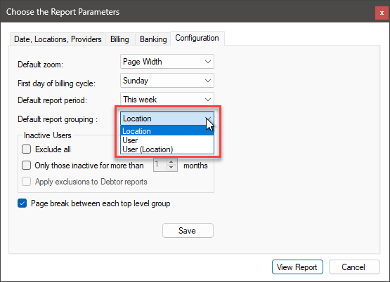 Report Grouping