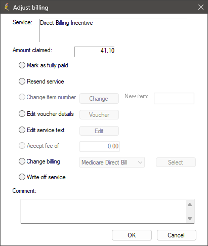 Adjust Billing for Claim