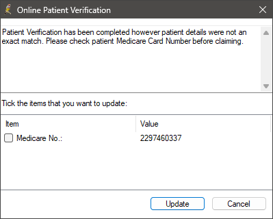 Medicare Online Patient Verification